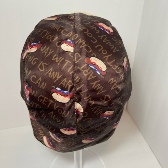 Happy Nocnoc Faux Fur Trapper Hat – Brown Cartoon Print – Size 58cm - Picture 3 of 8